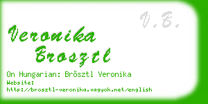 veronika brosztl business card
